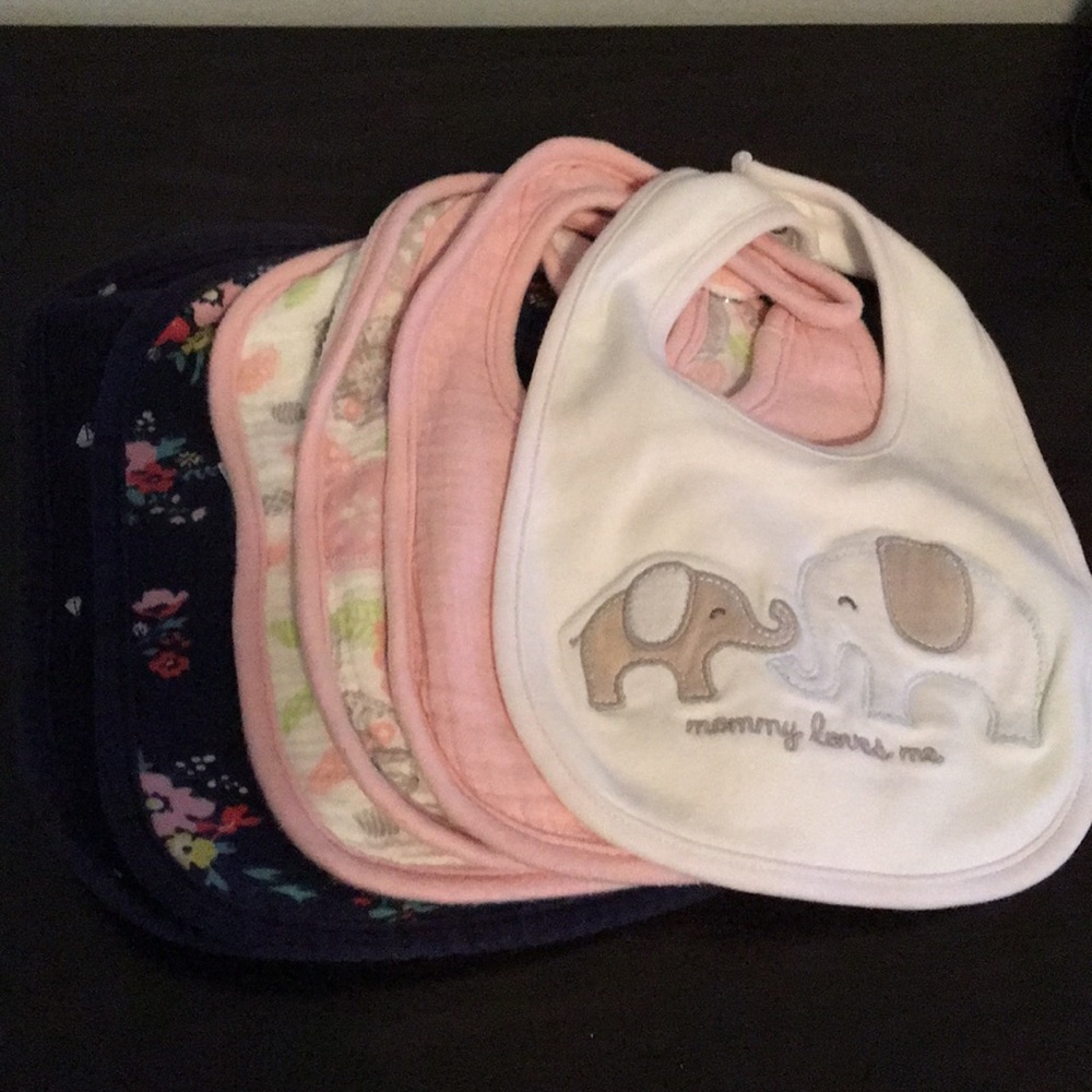 6 piece baby bib set
